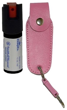 Picture of S&W Pepper Spray Pepper Spray OC Pepper Range 10 ft 0.50 oz Pink Includes Holster/Keychain 1203P