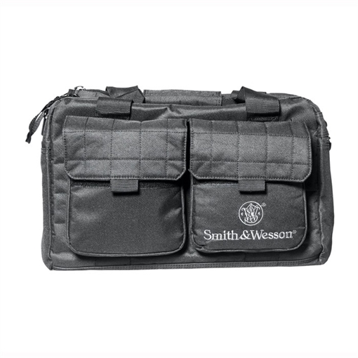Picture of M&P Accessories Recruit Black Nylon Two Interior Pockets & Magazine Pouches Large Exterior Pockets Rubber Foot Skids Includes Padded Carrying Strap 110013
