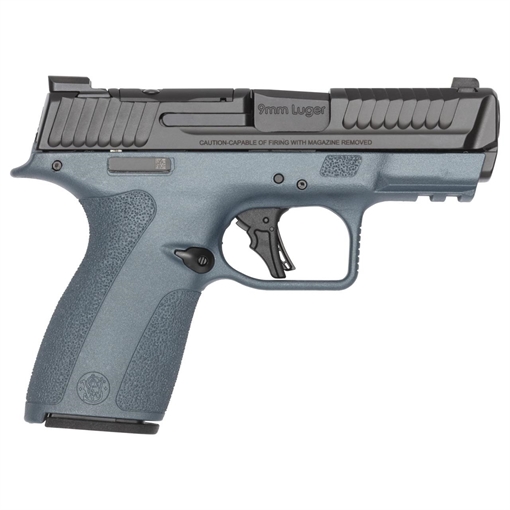 Picture of S&W Shield-X Blue Titanium Handgun 9mm Luger 13(1)&15(1)rd Magazines 3.6" Barrel Thumb Safety 14853