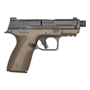 Picture of S&W Shield-X Midnight Bronze Handgun 9mm Luger 13(1)&15(1)rd Magazines 4.1" Threaded Barrel " Barrel Thumb Safety 14852