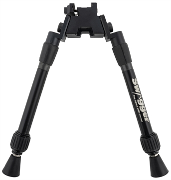 Picture of Swagger Sea12 Extreme Angle Bipod with Black Finish, Picatinny Attachment & 9-12" Vertical Adjustment SWAGBPSEA12
