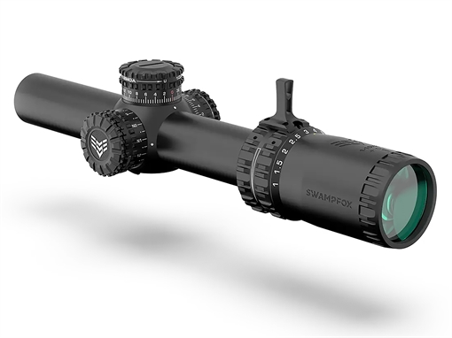 Picture of Swampfox Optics ARH11024GB Arrowhead Black 1-10x 24mm 30mm Tube Guerrilla Dot BDC Reticle ARH11024GB ARH11024-GB