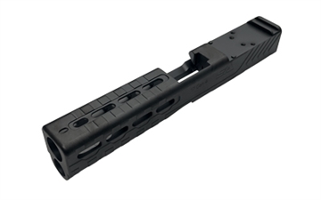 Picture of Sylvan Arms Complete Custom Slide, Trijicon RMR Slide Cut, Fits Glock 17 GEN5, DLC Finish, Black, Includes Internals, RMR Cover/Adapter Plate, RMR Locating Pins and Plate Screws GL17G4SK