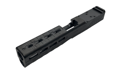 Picture of Sylvan Arms Custom Slide, Trijicon RMR Slide Cut, Fits Glock 17 GEN5, DLC Finish, Black, Includes Internals, RMR Cover/Adapter Plate, RMR Locating Pins and Plate Screws GL17G4PK