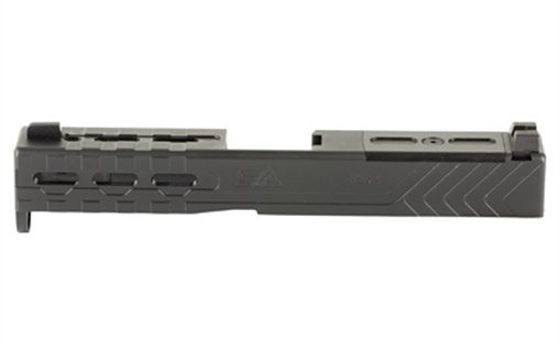 Picture of Sylvan Arms Complete Custom Slide, Trijicon RMR Slide Cut, Fits Glock 19 GEN4, DLC Finish, Black, Includes Internals, RMR Cover/Adapter Plate, RMR Locating Pins and Plate Screws GL19G4SK