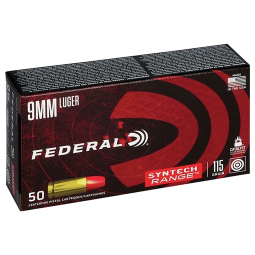 Picture of FEDERAL AMERICAN EAGLE SYNTECH PROMO AMO 9MM LUGER 115GR TSJ 50RD (10 BOX CASE) AE9SJ1