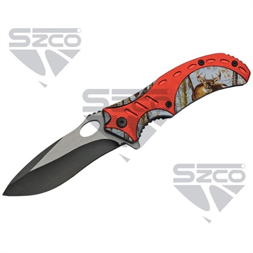 Picture of SZCO SZCO Deer Liner Lock Knife 4.5 in. 300490-DE
