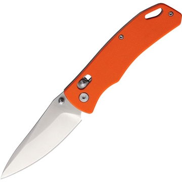 Picture of SZCO SZCO G10 Rolling Lock Stainless Folder Knife 4.25 in. Orange RUC-4005