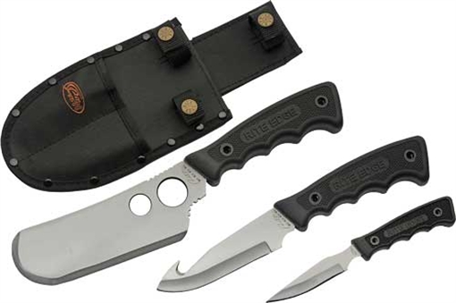 Picture of SZCO RITE EDGE 3PC SKINNING SET W/BLACK RUBBER HNDL/SHEATH 211167