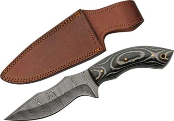 Picture of SZCO RITE EDGE 5" CHARCOAL MICARTA DAMASCUS DP W/SHEATH DM1307