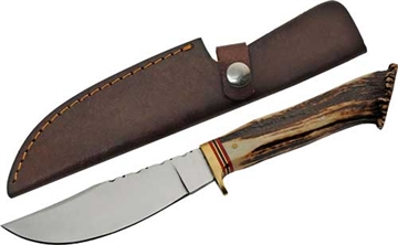 Picture of SZCO STEEL STAG 5" STAG HUNTER DEER ANTLER HANDLE SS BLADE SS7030