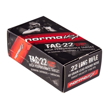 Picture of Norma 22 LONG RIFLE 40GR LEAD ROUND NOSE 50/BOX 2318716