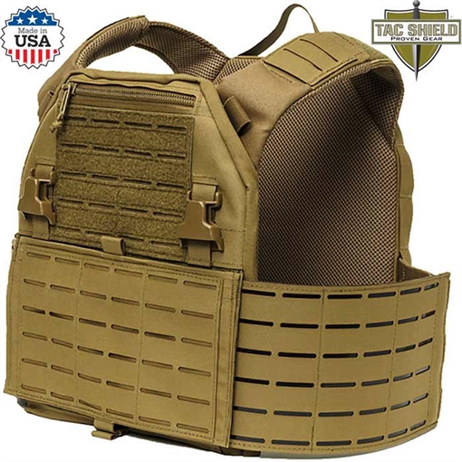Picture of TAC SHIELD RZR MOLLE PLATE CARRIER MED COYOTE T4861MDCY
