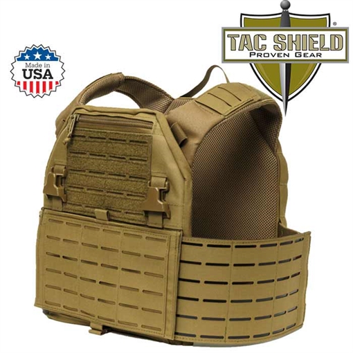 Picture of TAC SHIELD RZR MOLLE PLATE CARRIER SMALL COYOTE T4861SMCY