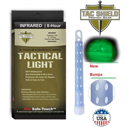 Picture of TAC SHIELD TACTICAL 8 HR LIGHT STICK INFRARED 10 PK 03085IR
