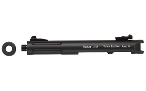 Picture of Tactical Solutions Pac-Lite, 4.5" Threaded and Fluted Barrel, Fits Ruger Mark I, II, III and 22/45 Series Pistols, Black Matte Finish PL45TEMBRF