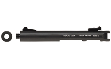 Picture of Tactical Solutions Pac-Lite Barrel 22 LR 4.50" Threaded, Drilled & Tapped, Adj. Sights, Black Anodized for Ruger Mark I/II/III & 22/45 PL45TEMBNF