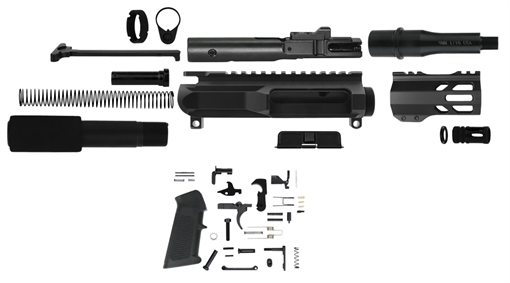 Picture of TacFire AR Build Kit 9mm Luger 4.50" Barrel Black for AR Platform SSPK9MMLPK4