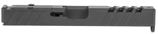 Picture of TacFire Replacement Slide 40 S&W Graphite Black Cerakote Stainless Steel with Optics Cut & Slide Ports for Glock 22 Gen3 GLKSL22G2
