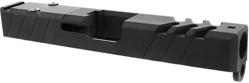 Picture of TacFire Replacement Slide 40 S&W Graphite Black Cerakote Stainless Steel with Optics Cut & Slide Ports for Glock 23 Gen3 GLKSL23G2