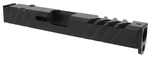 Picture of TacFire Replacement Slide 9mm Luger Graphite Black Cerakote Stainless Steel with Optics Cut & Slide Ports for Glock 17 Gen3 GLKSL17G2