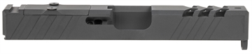 Picture of TacFire Replacement Slide 9mm Luger Graphite Black Cerakote Stainless Steel with Optics Cut & Slide Ports for Glock 19 Gen3 GLKSL19G2