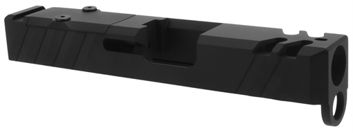 Picture of TacFire Replacement Slide 9mm Luger Graphite Black Cerakote Stainless Steel with Optics Cut & Slide Ports for Glock 26 Gen3 GLKSL26G2