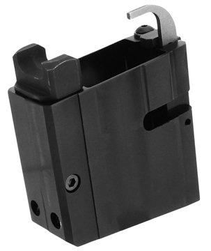 Picture of TacFire Magazine Magwell Adapter made of 6061-T6 Aluminum with Hardcoat Anodized Black Finish for Colt SMG & Uzi Style Magazines AD9MMCOLT