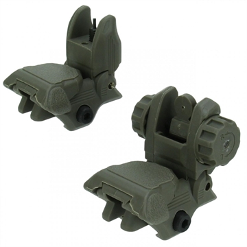 Picture of Tacfire AR-15 45 Same Plane/Low Profile Pop Up Sights OD Green IS008OD