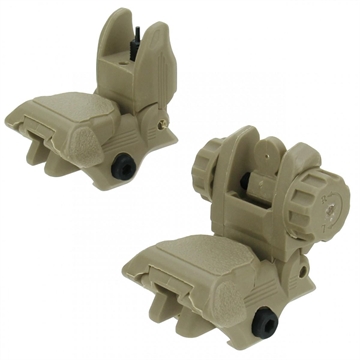Picture of Tacfire AR-15 45 Same Plane/Low Profile Pop Up Sights Tan IS008T