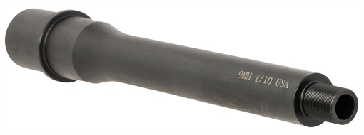 Picture of TacFire AR Barrel 9mm NATO 7.50" Black Nitride Finish 4150 Chrome Moly Vanadium Steel Material with Threading & 1:10" Twist for AR-15 BAR9MM7BN
