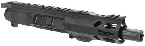 Picture of TacFire Pistol Upper Assembly 9mm Luger 4" Black Nitride Barrel 7075-T6 Aluminum Black Anodized Receiver M-LOK Handguard for AR-Platform BU9MM4