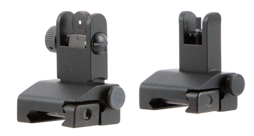 Picture of TacFire Pop Up Iron Sights/Spring Loaded Black Anodized Flip Up for AR-Platform IS002