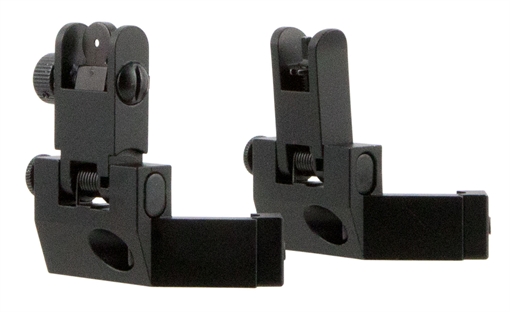 Picture of TacFire 45 Degree Flip Up Iron Sight/Springloaded Black Anodized Front and Rear for AR-Platform IS003