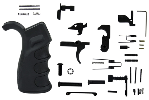 Picture of TacFire Lower Parts Kit AR-15 Black PGAR-B Grip Black LPK02USAB