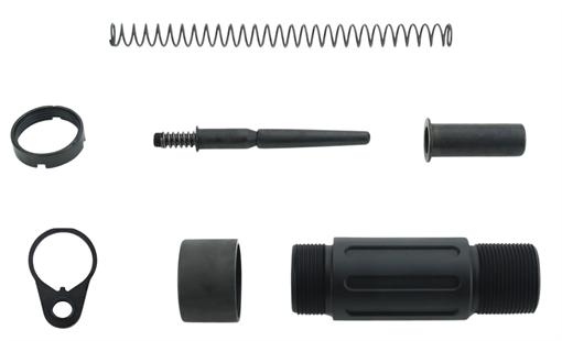 Picture of TacFire Short Buffer Tube System Black Anodized Aluminum with QD End Plate for AR Pistol Platform MAR139C