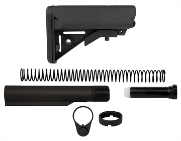 Picture of TacFire Mil-Spec Buffer Tube Kit with Stock and Buttpad for AR-15 Black MAR050-S