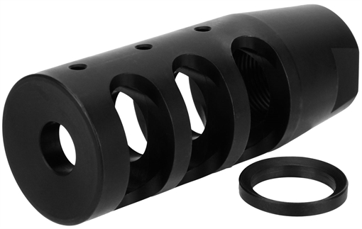 Picture of TacFire Compact Compensator Black Nitride Steel with 1/2"-28 tpi Threads & 2.50" OAL for 5.56x45mm NATO AR-15 MZ1002N