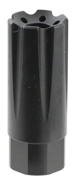 Picture of TacFire Linear Compensator Black Nitride Steel with 1/2"-36 tpi Threads, 2.26" OAL, 0.87" Diameter & Forward Style for 9mm Luger AR-Platform MZ10209MM