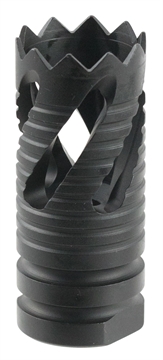 Picture of TacFire Thread Crown Muzzle Brake Black Oxide Steel with 1/2"-28 tpi Threads & 2.05" OAL for 5.56x45mm NATO AR-15 MZ1021