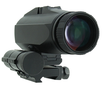 Picture of TacFire Flip to Side 3X Red Dot Magnifier Black Anodized 3x 30 mm RDX3MB