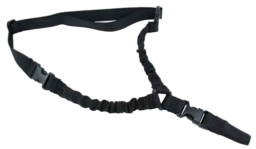 Picture of TacFire One Point Sling Black Nylon 30"-40" OAL Adjustable Double Bungee Rifle SL002B