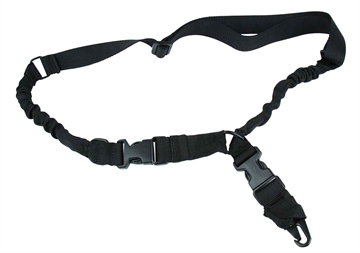 Picture of TacFire 2 To 1 Point Sling Black Nylon 30"-40" OAL Adjustable Double Bungee Rifle SL003B