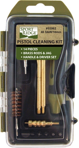 Picture of TacShield Sport Ridge 14pc Pistol Cleaning Kit - 40 Cal/10mm Black 3962