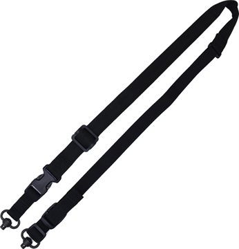 Picture of TacShield Warrior 2n1 Sling Padded Web Quick Adjuster QD Push Button Swivel Black T6031BK
