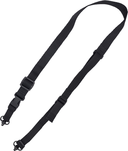Picture of TAC SHIELD SLING 2N1 WARRIOR QD PUSH BUTTON SWIVEL BLACK T6028BK