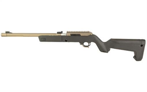 Picture of Tactical Solutions X-Ring VR, Semi-automatic Rifle, 22 LR, 16.5" Threaded Barrel, Matte Finish, Quicksand Flat Dark Earth & Black, Magpul Hunter Stock, 10 Rounds ATD2-QS-B-B-BLK