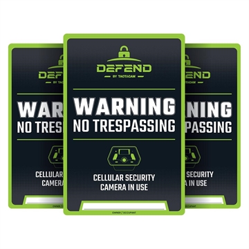 Picture of Tactacam Defend No Tresspassing Sign 3/ct DFD-S-3