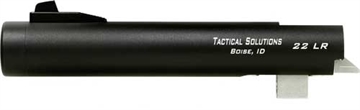 Picture of Tactical Solutions Trail-Lite Barrel 22 LR 5.50" Black Matte Finish 6061-T6 Aluminum Material with Threading & Fiber Optic Front Sight for Browning Buck Mark TL55TEMBNF