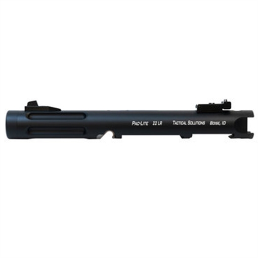 Picture of Tactical Solutions Pac-Lite IV, 4.5" Threaded and Fluted Barrel, For Ruger Mark IV and Mark IV 22/45 Series Pistols, Matte Black Finish PLIV45TEMBRF